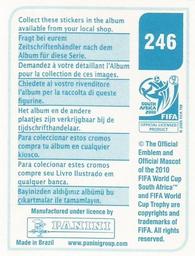 2010 Panini FIFA World Cup Stickers (Blue Back) #246 Branko Ilic Back