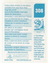 2010 Panini FIFA World Cup Stickers (Blue Back) #308 Nenad Milijas Back