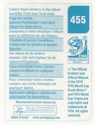 2010 Panini FIFA World Cup Stickers (Blue Back) #455 David Mulligan Back