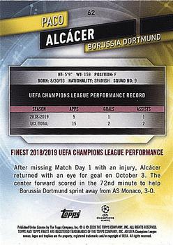 2019-20 Finest UEFA Champions League #62 Paco Alcácer Back