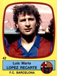 1988-89 Panini Spanish Liga #42 Luis María Lopez Recarte Front