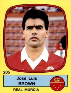 1988-89 Panini Spanish Liga #205 Jose Luis Brown Front