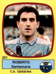 1988-89 Panini Spanish Liga #221 Roberto Santamaría Front