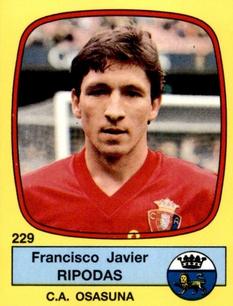 1988-89 Panini Spanish Liga #229 Francisco Javier Ripodas Front