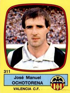1988-89 Panini Spanish Liga #311 Jose Manuel Ochotorena Front