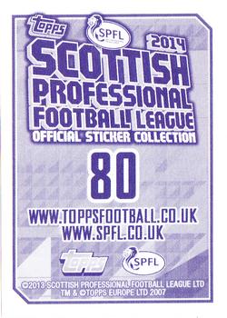 2013-14 Topps SPFL Stickers #80 Owain Tudur Jones Back