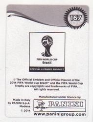 2014 Panini FIFA World Cup Brazil Stickers Platinum Edition #167 Mathew Ryan Back