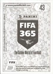 2018 Panini FIFA 365 Stickers #43 Walter Bou Back