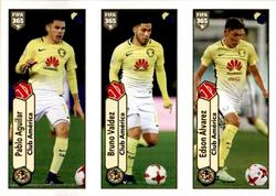2018 Panini FIFA 365 Stickers #521a/521b/521c Pablo Aguilar / Bruno Valdez / Edson Álvarez Front