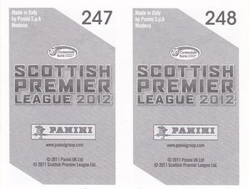 2012 Panini Scottish Premier League Stickers #247 / 248 Ross Tokely / Chris Hogg Back