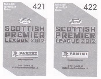2012 Panini Scottish Premier League Stickers #421 / 422 Darren McGregor / Lee Mair Back