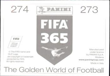 2015-16 Panini FIFA 365 The Golden World of Football Stickers #273 / 274 Lei Li / Dae-Sung Ha Back