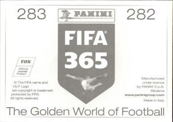 2015-16 Panini FIFA 365 The Golden World of Football Stickers #282 / 283 Sherif Ekramy / Mossad Awad Back
