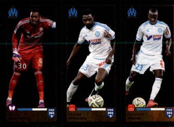2015-16 Panini FIFA 365 The Golden World of Football Stickers #413 / 414 / 415 Steve Mandanda / Nicolas N'Koulou / Benjamin Mendy Front