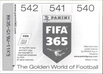 2015-16 Panini FIFA 365 The Golden World of Football Stickers #540 / 541 / 542 Pajtim Kasami / Konstantinos Fortounis / Mathieu Dossevi Back