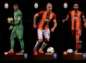 2015-16 Panini FIFA 365 The Golden World of Football Stickers #773 / 774 / 775 Fernando Muslera / Semih Kaya / Selcuk İnan Front