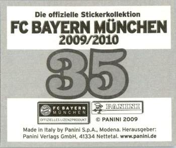 2009-10 Panini FC Bayern München Stickers #35 Martin Demichelis Back