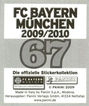 2009-10 Panini FC Bayern München Stickers #67 Mark van Bommel Back