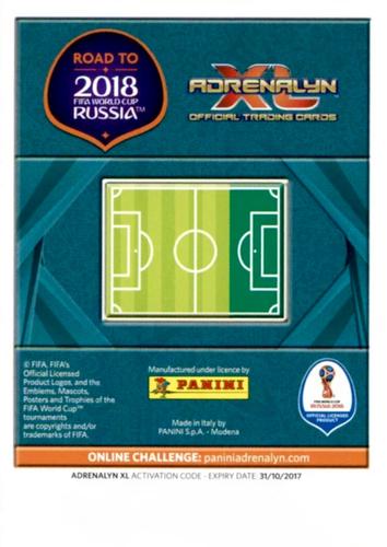 2017 Panini Adrenalyn XL Road to 2018 World Cup - XXL Limited Edition #NNO Arjen Robben Back