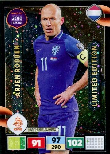 2017 Panini Adrenalyn XL Road to 2018 World Cup - XXL Limited Edition #NNO Arjen Robben Front