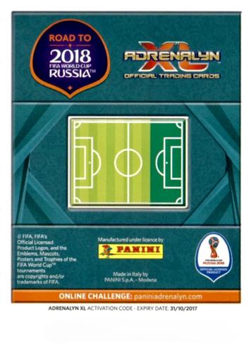 2017 Panini Adrenalyn XL Road to 2018 World Cup - XXL Limited Edition #NNO Falcao Back