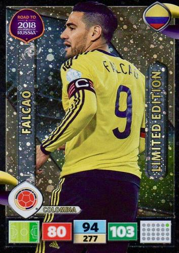 2017 Panini Adrenalyn XL Road to 2018 World Cup - XXL Limited Edition #NNO Falcao Front