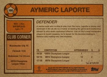 2020 Topps Living UEFA Champions League #160 Aymeric Laporte Back
