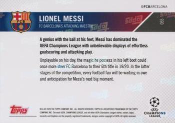 2019-20 Topps Now UEFA Champions League #055 Lionel Messi Back