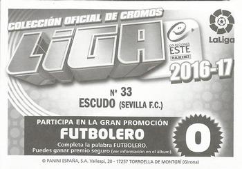 2016-17 ESTE Spanish Liga #33 Escudo Back