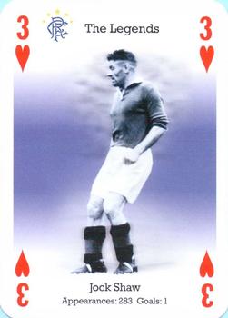 2004-05 Carta Mundi Rangers Football Club Playing Cards #3♥ Jock Shaw Front