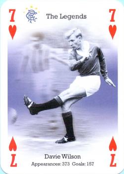 2004-05 Carta Mundi Rangers Football Club Playing Cards #7♥ Davie Wilson Front
