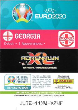 2020 Panini Adrenalyn XL UEFA Euro 2020 Preview #454 Georgia Back