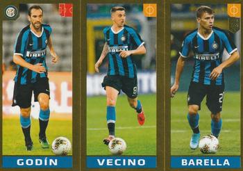 2020 Panini FIFA 365 Blue - 442 Sticker Version #224 Godín / Brozović / Barella Front