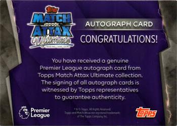 2018 Topps Match Attax Ultimate - Autographs #NNO Rob Holding Back