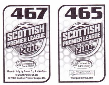 2010 Panini Scottish Premier League Stickers #465 / 467 Stephen McGinn / Hugh Murray Back