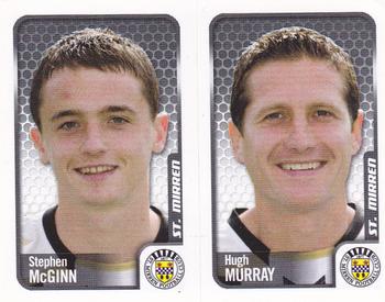 2010 Panini Scottish Premier League Stickers #465 / 467 Stephen McGinn / Hugh Murray Front