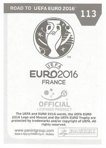 2015 Panini Road to UEFA Euro 2016 Stickers #113 Orestis Karnezis Back