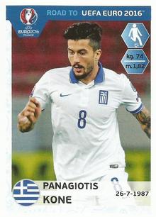 2015 Panini Road to UEFA Euro 2016 Stickers #123 Panagiotis Kone Front