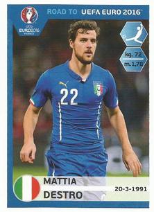 2015 Panini Road to UEFA Euro 2016 Stickers #173 Mattia Destro Front