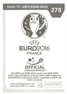 2015 Panini Road to UEFA Euro 2016 Stickers #278 Radosav Petrovic Back