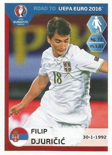 2015 Panini Road to UEFA Euro 2016 Stickers #282 Filip Djuricic Front