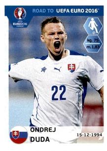 2015 Panini Road to UEFA Euro 2016 Stickers #318 Ondrej Duda Front