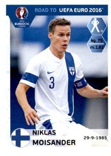 2015 Panini Road to UEFA Euro 2016 Stickers #322 Niklas Moisander Front