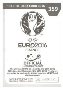 2015 Panini Road to UEFA Euro 2016 Stickers #359 Gelson Fernandes Back