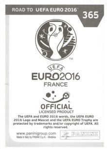2015 Panini Road to UEFA Euro 2016 Stickers #365 Xherdan Shaqiri Back