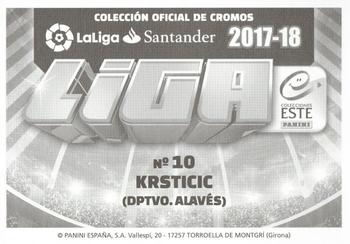2017-18 Panini LaLiga Santander Este Stickers #51 Krsticic Back