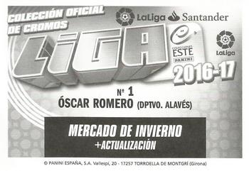 2016-17 ESTE Spanish Liga - Mercado de Invierno #1 Oscar Romero Back
