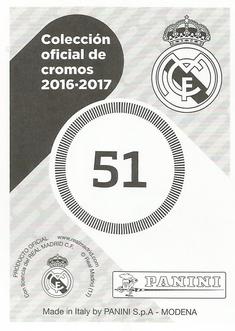 2016-17 Panini Real Madrid Stickers #51 Pepe Back