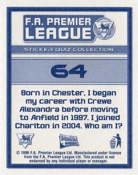 2005-06 Merlin FA Premier League Sticker Quiz Collection #64 Danny Murphy Back