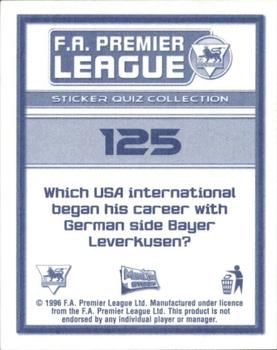 2005-06 Merlin FA Premier League Sticker Quiz Collection #125 Claudio Reyna Back